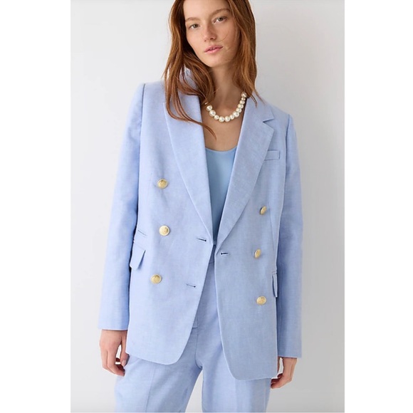 J. CREW Linen Bristol Blazer size 4 - Picture 2 of 6